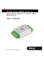 Peak PCAN-MicroMod Mix 1 User Manual предпросмотр