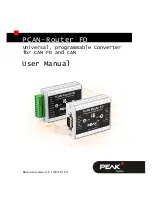 Peak PCAN-Router FD User Manual preview