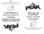 Peak PKC0J1200 Owner'S Manual And Warranty Information preview