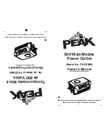 Preview for 1 page of Peak PKC0M08 Owner'S Manual