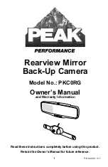 Peak PKC0RG Owner'S Manual preview