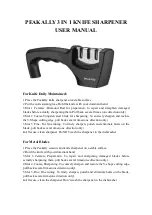 PEAKALLY 3 IN 1 KNIFE SHARPENER User Manual предпросмотр