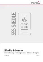 Preview for 1 page of PEAKnx Siedle InHome Getting Started