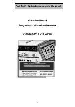 PeakTech 1015 GPIB Operation Manual preview