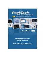 PeakTech 1080 Operation Manual preview