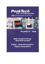 PeakTech 1645 Operation Manual preview