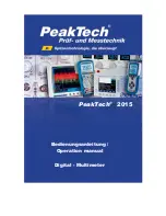 PeakTech 2015 Operation Manual preview