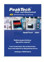 Preview for 1 page of PeakTech 3201 Operation Manual