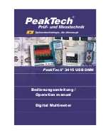 Preview for 1 page of PeakTech 3415 USB DMM Operation Manual