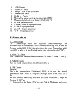 Preview for 13 page of PeakTech 3415 USB DMM Operation Manual