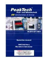 PeakTech 4065 Operation Manual preview