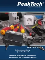 PeakTech 4123 A Operation Manual предпросмотр