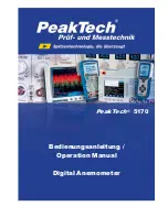 Preview for 1 page of PeakTech 5170 Operation Manual