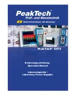 PeakTech 6070 Operation Manual preview