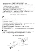 Preview for 3 page of PEAKTOP 201601PT Use & Care Manual