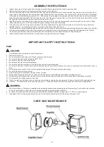 Preview for 3 page of PEAKTOP FI0002AA Use & Care Manual