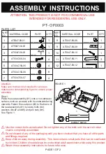 Preview for 2 page of PEAKTOP PT-OF0003 Assembly Instruction