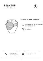 PEAKTOP YG0037A Use & Care Manual preview