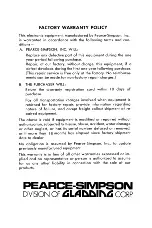 Preview for 21 page of Pearce Simpson PANTHER SSB Operating Instructions Manual