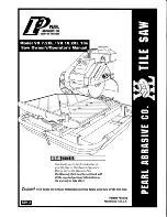 Предварительный просмотр 1 страницы Pearl Abrasive VX 10.2XL Owner'S/Operator'S Manual