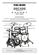 Pearl Drums Decade Maple Export EXL Instruction Manual preview