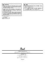 Предварительный просмотр 4 страницы Pearl CLH-70 Instruction Manual