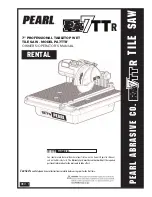 Pearl PA7TTR Owner'S/Operator'S Manual preview