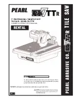 Preview for 1 page of Pearl PA7TTR Owner'S/Operator'S Manual