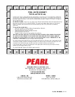 Preview for 16 page of Pearl PAV 36 Owner'S/Operator'S Manual