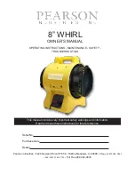 Pearson WHIRL Owner'S Manual предпросмотр