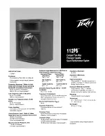 Peavey 112PS Specification Sheet предпросмотр