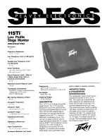 Peavey 115 Ti Specifications предпросмотр