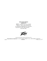 Предварительный просмотр 2 страницы Peavey 210 TXR Specifications