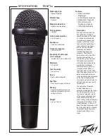 Preview for 1 page of Peavey 22 Specification Sheet