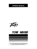 Peavey 701R Owner'S Manual preview