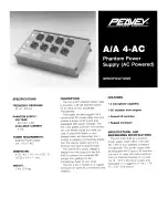 Peavey A/A 4-AC Specification Sheet предпросмотр