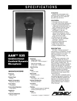 Peavey AAM 535 Specifications preview