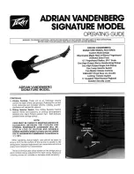 Peavey Adrain Vandenburg Operating Manual предпросмотр