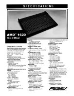 Preview for 1 page of Peavey AMD 1620 Specifications