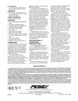 Preview for 2 page of Peavey AMD 1620 Specifications