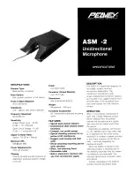 Preview for 1 page of Peavey ASM-2 Specifications