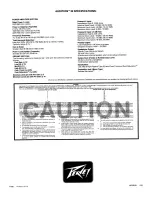 Предварительный просмотр 4 страницы Peavey Audition 30 Operating Manual