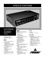 Preview for 1 page of Peavey Automix Specifications