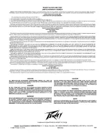 Предварительный просмотр 4 страницы Peavey B-Ninety Active Operating Manual