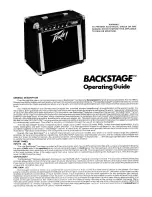 Предварительный просмотр 1 страницы Peavey Backstage User Manual