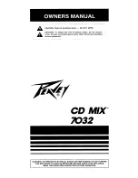 Предварительный просмотр 1 страницы Peavey CD MIX 7032 Owner'S Manual