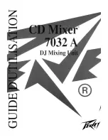 Peavey CD Mix 7032A (French) Manual D'Utilisation preview