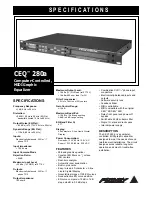 Предварительный просмотр 1 страницы Peavey CEQ 280a Specification Sheet