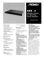 Peavey CEX 4 Specifications предпросмотр