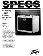 Peavey Classic 112E Specifications предпросмотр